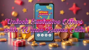 on image text "Unlock Exclusive Offers with Winzo Bonus Code"