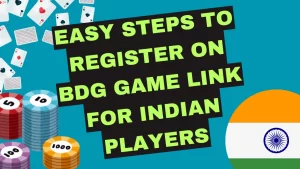 illustration text 'Easy Steps to Register on BDG Game Link for Indian Players'