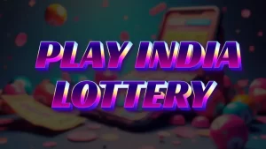 illustration text 'play india lottery'