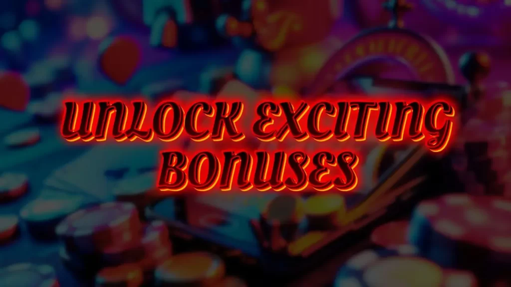 illustration text 'unlock exciting bonuses'