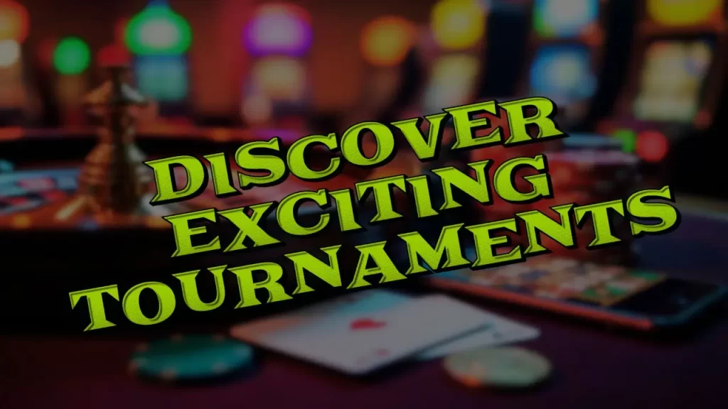 illustration text 'discover exciting tournament'